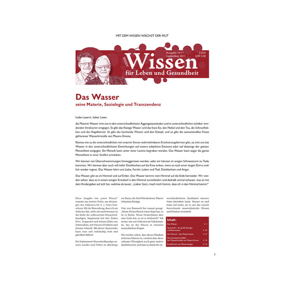 Unser Wissen Nr. 14 - Das Wasser - Digitale Ausgabe