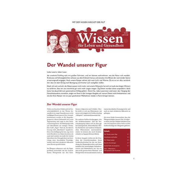 Unser Wissen Nr. 16  - Der Wandel unserer Figur