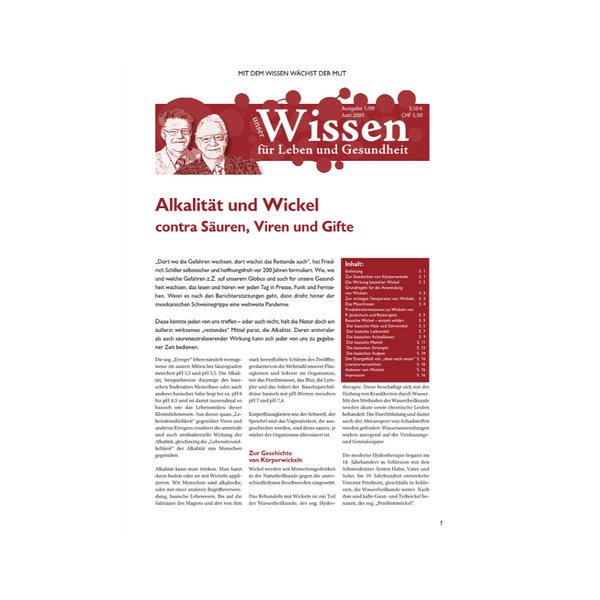 Unser Wissen  Nr. 01 - Wickel für Gesundheit und Wohlbefinden