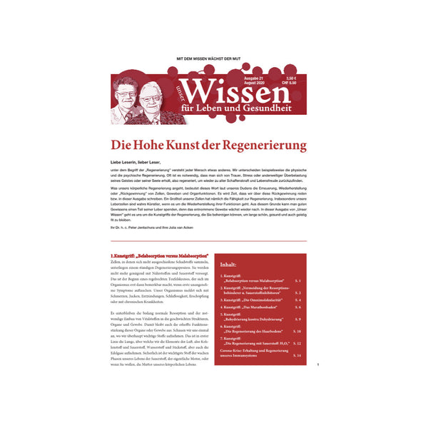 Unser Wissen Nr. 21 - Die Hohe Kunst der Regenerierung