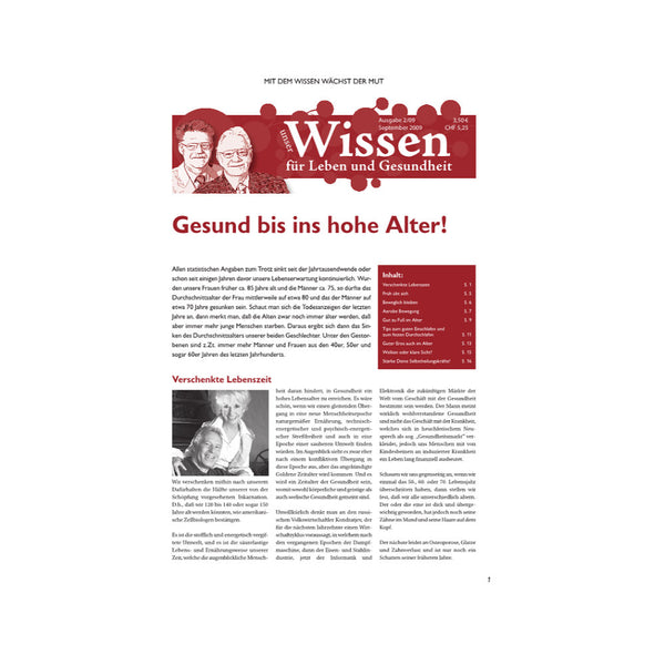 Unser Wissen Nr. 02 - Gesund bis ins hohe Alter