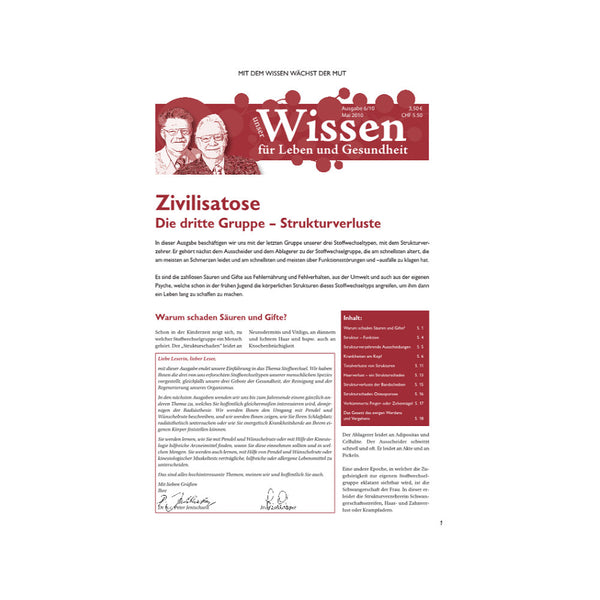 Unser Wissen  Nr. 06 - Zivilisatose – Strukturverluste - Digitale Ausgabe