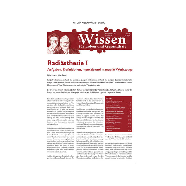 Unser Wissen  Nr. 07 - Radiästhesie I - Digitale Ausgabe
